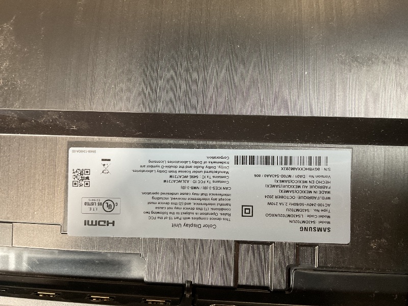 Photo 1 of SAMSUNG 43-Inch M7 (M70D) Series 4K UHD Smart Monitor, Speakers, HDR10, USB-C, Multiple Ports, Gaming Hub, SolarCell Remote, Vision Accessibility Tools, LS43DM702UNXGO, 2024, Black
