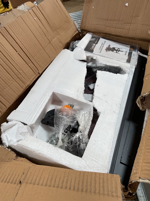 Photo 1 of Hoteche 7.9-Amp 6-Inch x 48-Inch Belt and 9-Inch Disc Sander, 1-HP Power Combination Sander with Open Stand, Heavy-Duty Benchtop Sander for Woodworking and Metal, Dust Collection System