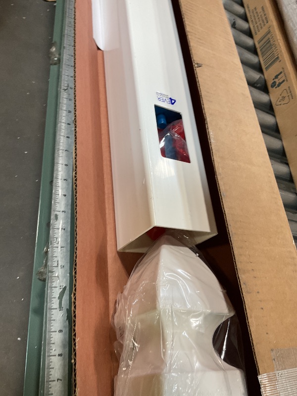 Photo 1 of 4Ever Products Vinyl PVC Real Estate Sign Post - White - 6' Tall Post White 47" Arm (Single)