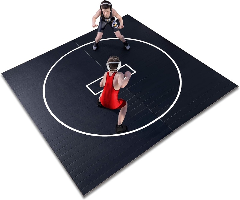 Photo 1 of Gold Medal Sports 10' x 10' Wrestling Mat, Jiu Jitsu BJJ Mats, Wrestling Mats, Martial Arts Thick Mats for Home, Judo Tatami Wrestling Mat, Flexi Roll
