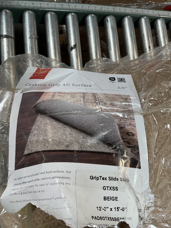 Photo 1 of Loloi Loloi- Grip 3/8" Collection GTXSS Beige 12'-0" x 15'-0" Rug Pad, Reversible, Soft, Cushion, Low Profile, Hardwood, Carpet, Tile, Vinyl, Linoleum, Multi Surface, Trim to fit, Rug Pad
