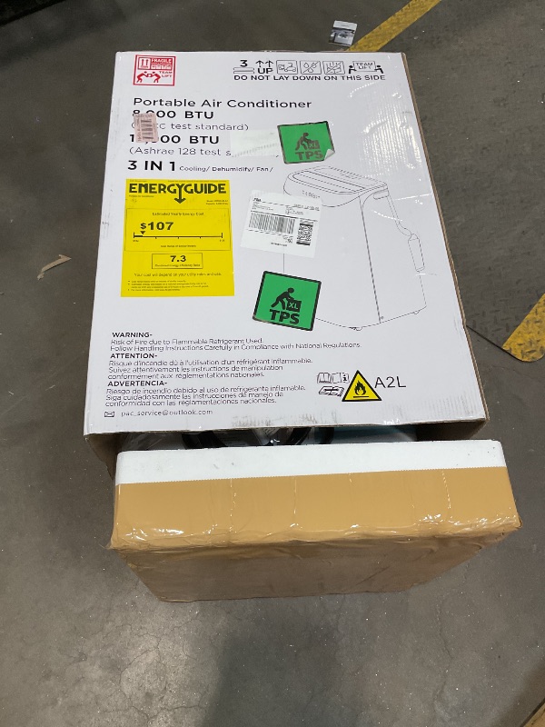 Photo 1 of 12,000 BTU Portable Air Conditioner Cools Up to 500 Sq.Ft, 3-IN-1 Energy Efficient Portable AC Unit with Remote Control & Installation Kits for Large Room, Campervan, Office, Temporary Space