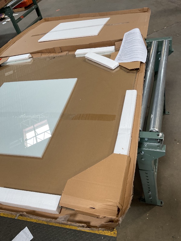 Photo 1 of Lorell Tempered Glass Chairmat, 44" Width x 50" Depth x 0.25" Thickness, Clear, 1 Each
