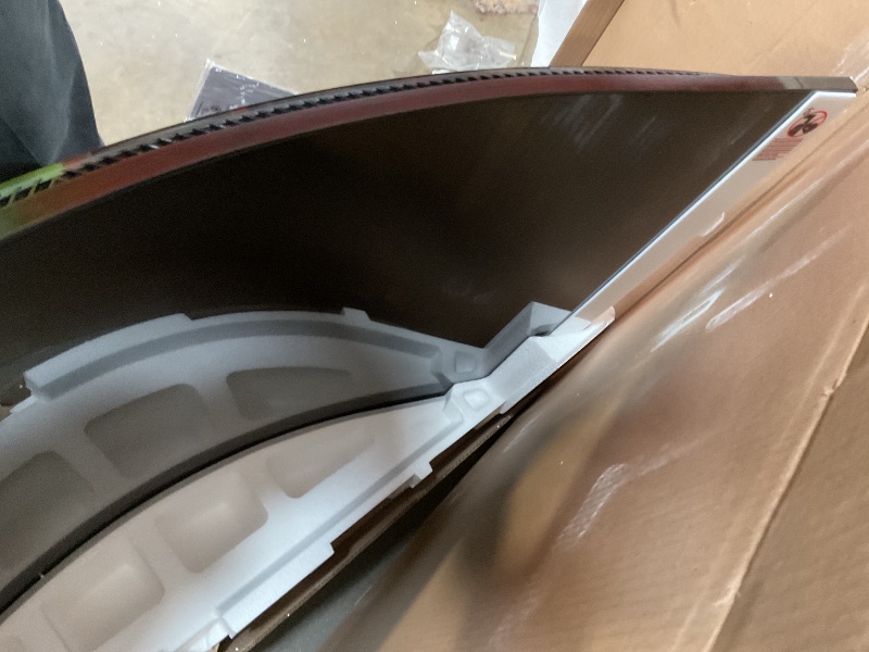 Photo 1 of *NO POWER CORD. **
SAMSUNG 55" Odyssey Ark 2nd Gen 4K UHD 1000R Curved Gaming Monitor, 165Hz, 1ms, 4 Input Multi View, Quantum Mini-LED, AMD FreeSync Premium Pro, HDR 10+, Height Adjustable Screen, LS55CG970NNXGO, 2023