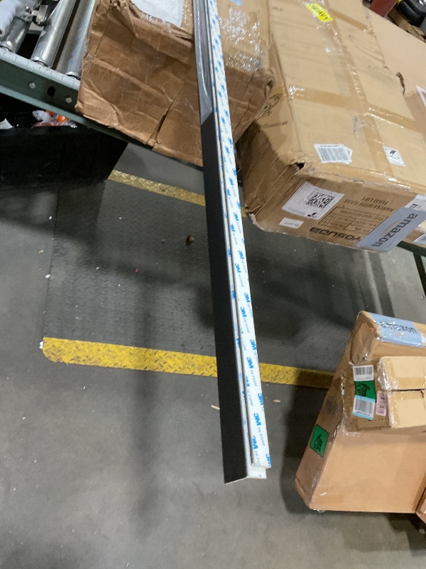 Photo 1 of *18 inches on  one side cracked / broke**ZSTARR PVC Light Gap Blockers 79in Blackout Light Blockers Side Tracks for Window Shades and Blinds Light Blocking Strips for Home Bedroom Nursery (Black, 79",2Pcs)