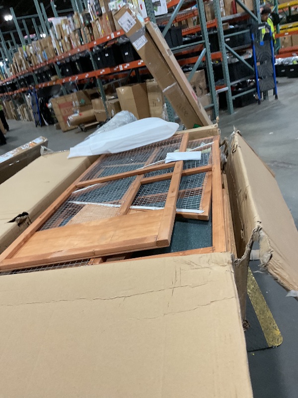 Photo 1 of ** PARTS ONLY** SOCOME 62.99" L Wooden Chicken Coop, Outdoor Poultry Cage Hen House with Nesting Box, Leakproof Pull-on Tray, Large Chicken Coop and Run, Duck Cages Rabbit Cage Cat House for Garden Yard Terrace