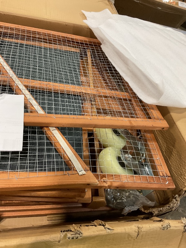 Photo 1 of ** PARTS ONLY** SOCOME 62.99" L Wooden Chicken Coop, Outdoor Poultry Cage Hen House with Nesting Box, Leakproof Pull-on Tray, Large Chicken Coop and Run, Duck Cages Rabbit Cage Cat House for Garden Yard Terrace