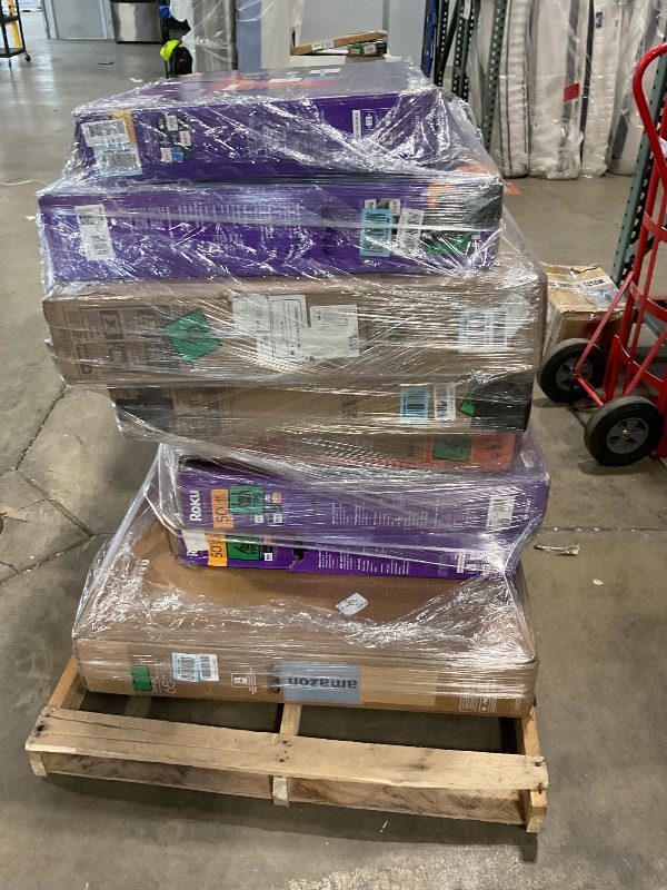 Photo 1 of **FINAL SALE/ NO RETURNS/ PALLET OF NON FUNCTIONING TVs QTY 8**