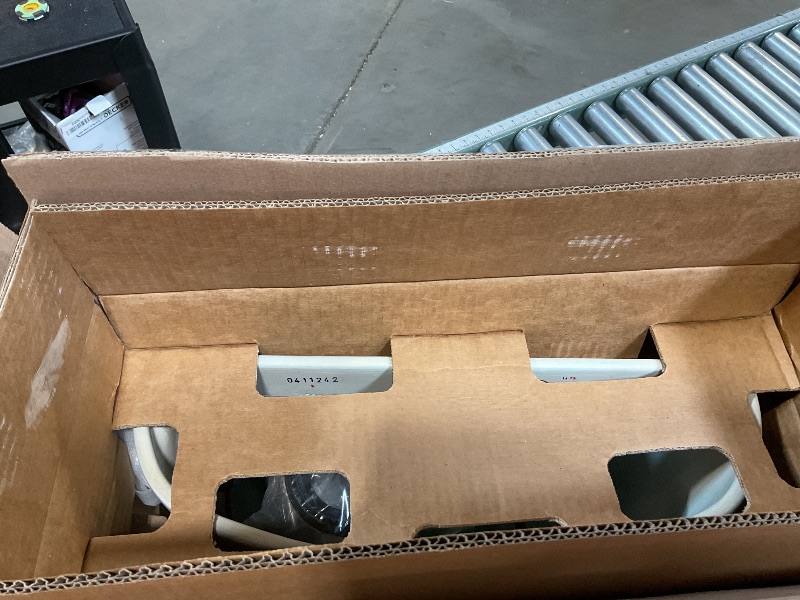 Photo 1 of **ONLY THE TANK, LID, AND TOILET SEAT ARE HERE**
**REFER TO PICTURES **
Aquia IV Arc 2-Piece 0.9/1.28 GPF Dual Flush Elongated ADA Comfort Height Toilet in Cotton White SoftClose Seat Included