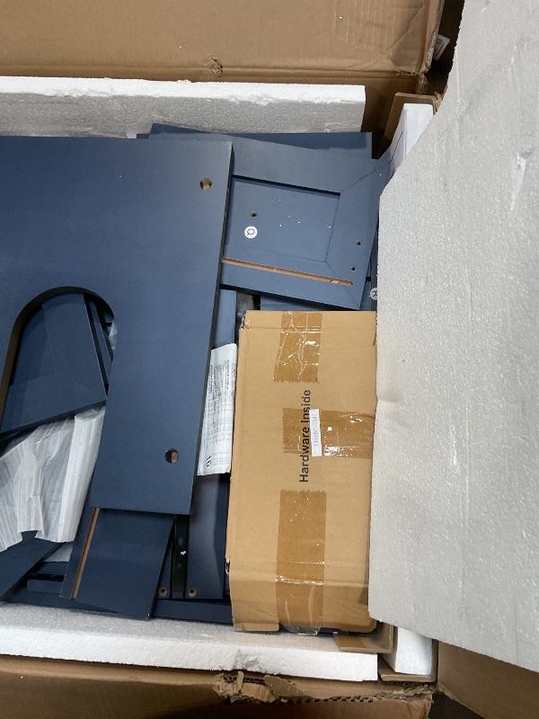 Photo 1 of DWVO 42 Inch Bathroom Storage Cabinet Navy Blue