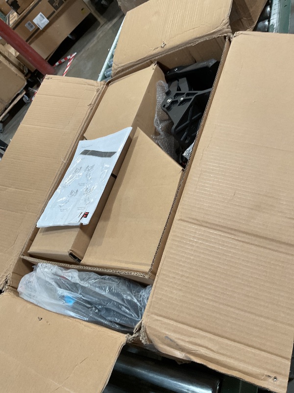 Photo 1 of **MISSING LONG FOOTSTEP** Rough Country Power Running Boards with LED Step Lights for Chevy Silverado & GMC Sierra 1500/2500HD/3500HD (2019-2025) Crew Cab - Electric Powerstep & Retractable Truck Steps