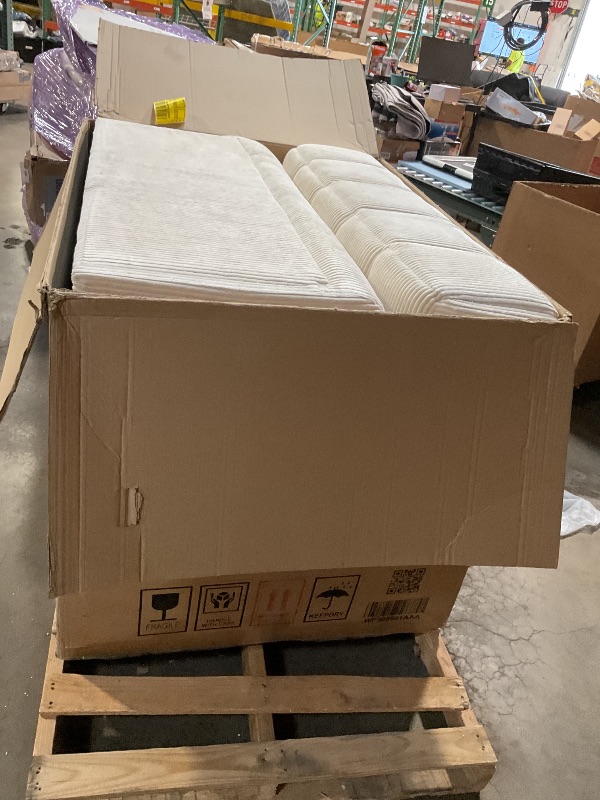 Photo 1 of **WILL NEED A TRUCK FOR PICKUO**ZNTS 103.9" Modern Couch Corduroy Fabric Comfy Sofa with Rubber Wood Legs, 4 Pillows for Living Room, WF309991AAA