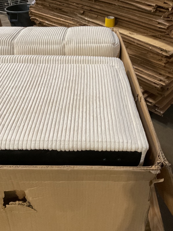 Photo 1 of **WILL NEED A TRUCK FOR PICKUO**ZNTS 103.9" Modern Couch Corduroy Fabric Comfy Sofa with Rubber Wood Legs, 4 Pillows for Living Room, WF309991AAA
