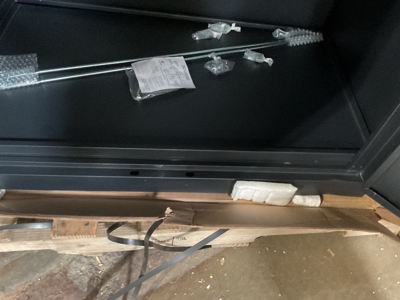 Photo 1 of **WILL NEED A TRUCK FOR PICKUP**Sandusky CA41362472-09 Classic Series Metal Storage Cabinet with Adjustable Shelves, Locking Handle, 24" D x 36" W x 72" H, Black