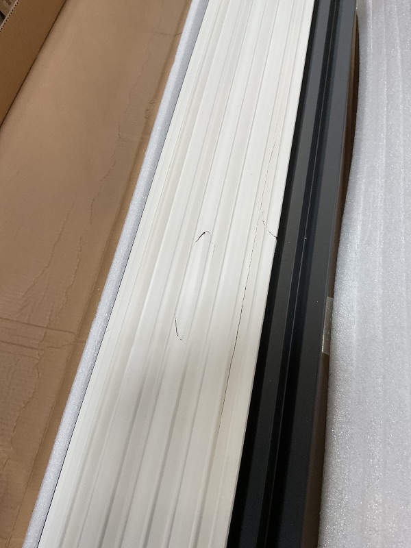 Photo 1 of **3 DAMAGED PANELS**WPC Slat Wall Paneling, Modern Accent 3D Wall Panels, 8-Piece 94.5" x 6.6" TV Wall Panel, Bedroom, Living Room, Matte Black