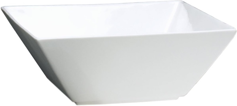 Photo 1 of **2 sets**
Fortessa Fortaluxe SuperWhite Vitrified China Dinnerware, Plaza 8-Inch by 2-Inch Deep Square Bowl, Set of 6