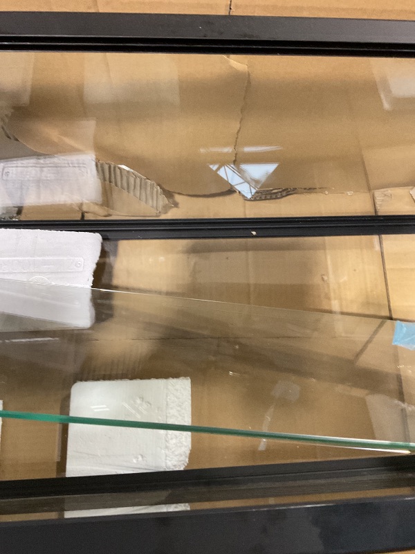 Photo 1 of **BROKEN SHELF OR SLIDING DOOR**KoolMore 33 in. 2 Tiered Pastry Display Case with Glass Shelf and Sliding Door, 3.2 cu. ft. Capacity, ETL Listed (KM-DC-3CSBK)