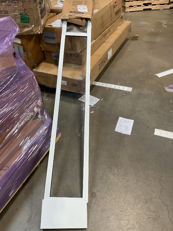 Photo 1 of **MAY BE MISSING HARDWARE**PetSafe Doggy Door for Sliding Glass Doors, Adjustable Height 75 7/8" to 81", No-Cut DIY Install, Aluminum Panel, Ideal for Renters, for Medium Dogs Up to 40 lb., (White, Medium)
