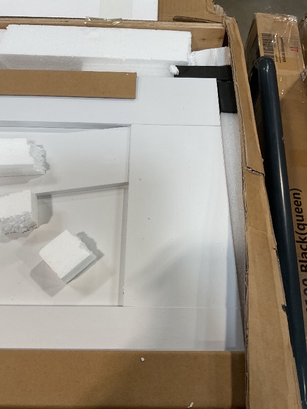 Photo 1 of 32" x 84" Bifold Sliding Barn Door, K Shaped Panel with Sliding Hardware Kit Set, Finished Closet Door Slab, 3.00FT Track for 2 Doors, MDF, White