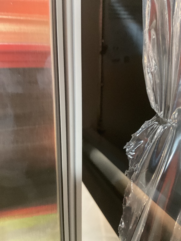 Photo 1 of **WILL NEED A TRUCK TO PICKUP. DAMAGE IS ON BASE. GOOD FOR MAIN FUNCTION STILL.**KoolMore RIR-2D-SSHD Commercial Stainless-Steel Reach-in Refrigerator with Half Door Access for Restaurant, Cafe, and Cold Food Storage, Large 47 Cu. Ft. Capacity, Heavy Duty