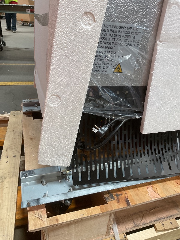 Photo 1 of **WILL NEED A TRUCK TO PICKUP. DAMAGE IS ON BASE. GOOD FOR MAIN FUNCTION STILL.**KoolMore RIR-2D-SSHD Commercial Stainless-Steel Reach-in Refrigerator with Half Door Access for Restaurant, Cafe, and Cold Food Storage, Large 47 Cu. Ft. Capacity, Heavy Duty