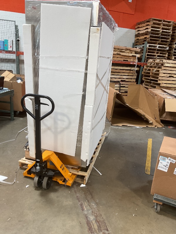 Photo 1 of **WILL NEED A TRUCK TO PICKUP. DAMAGE IS ON BASE. GOOD FOR MAIN FUNCTION STILL.**KoolMore RIR-2D-SSHD Commercial Stainless-Steel Reach-in Refrigerator with Half Door Access for Restaurant, Cafe, and Cold Food Storage, Large 47 Cu. Ft. Capacity, Heavy Duty