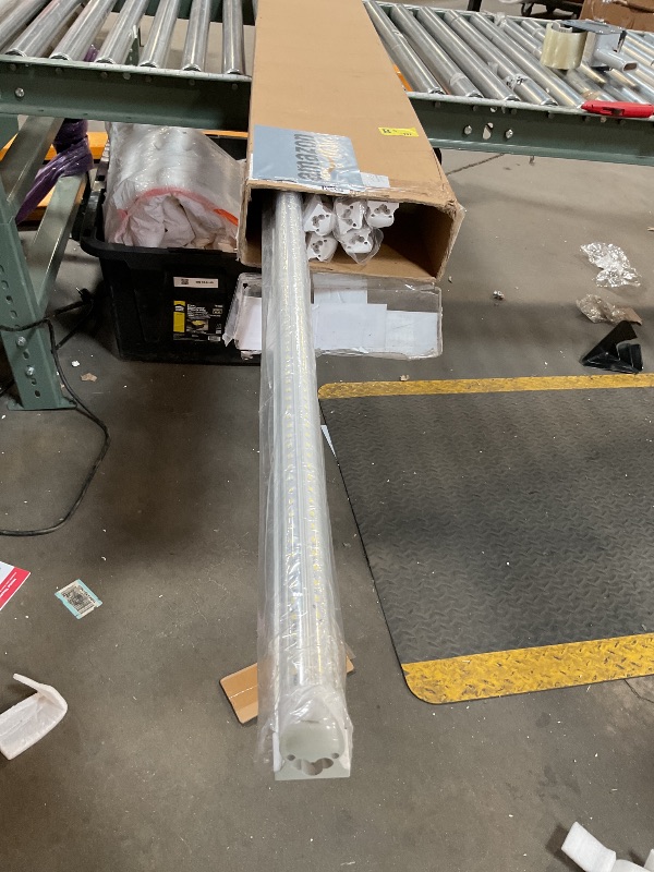 Photo 1 of 7Pack 8ft LED Shop Light Fixture - 90W T8 Integrated LED Tube Light - 6500K 12000LM V-Shape Linkable - High Output - Clear Cover - Plug and Play - 270 Degree Lighting for Garage, Shop, Barn