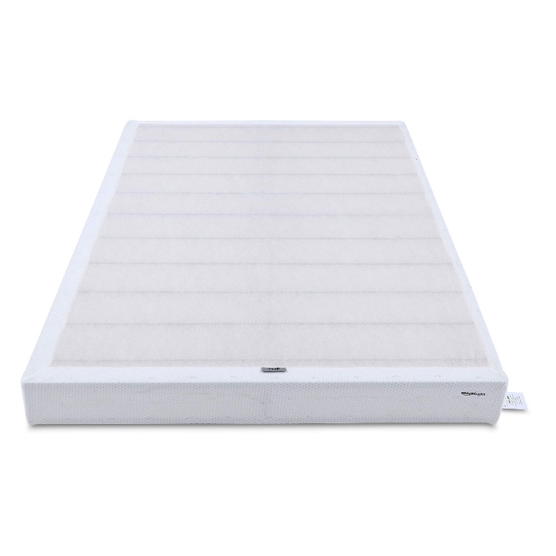 Photo 1 of Amazon Basics Smart Box Spring Bed Base, 5-Inch Height Mattress Foundation, Tool-Free Easy Assembly, Full, 74"L x 53"W x 5"H, White