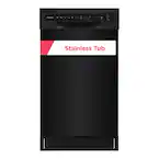 Photo 1 of 8 in. Black Front Control Built-In Tall Tub Dishwasher with Stainless Steel Tub, ENERGY STAR, 52 dBA