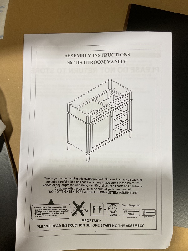 Photo 1 of 36 inch bath vanity cabinet