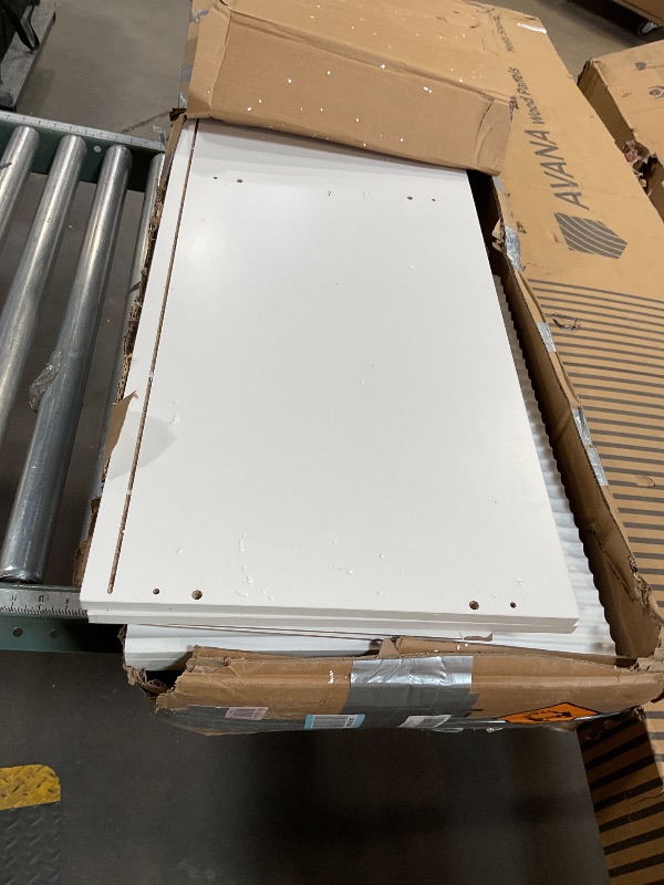 Photo 1 of **ONE CRACKED LAYER. SELLING FOR PARTS**GarveeHome Fluted Wood 6 Drawers Dresser for Bedroom, Large Modern Chest of Drawers, White Dresser with Gold Handle, Wood Drawer Organizer for Bedroom, Living Room, Hallway, Entryway