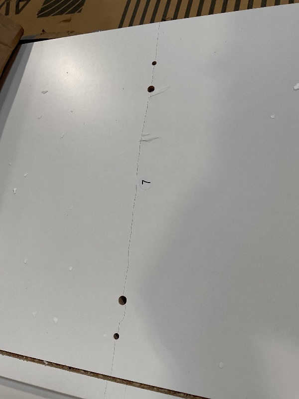 Photo 1 of **ONE CRACKED LAYER. SELLING FOR PARTS**GarveeHome Fluted Wood 6 Drawers Dresser for Bedroom, Large Modern Chest of Drawers, White Dresser with Gold Handle, Wood Drawer Organizer for Bedroom, Living Room, Hallway, Entryway