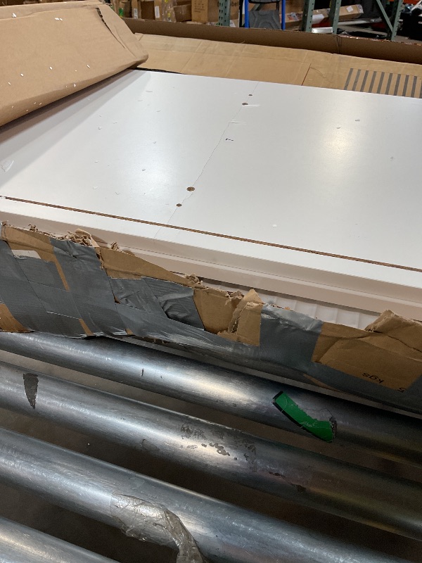 Photo 1 of **ONE CRACKED LAYER. SELLING FOR PARTS**GarveeHome Fluted Wood 6 Drawers Dresser for Bedroom, Large Modern Chest of Drawers, White Dresser with Gold Handle, Wood Drawer Organizer for Bedroom, Living Room, Hallway, Entryway