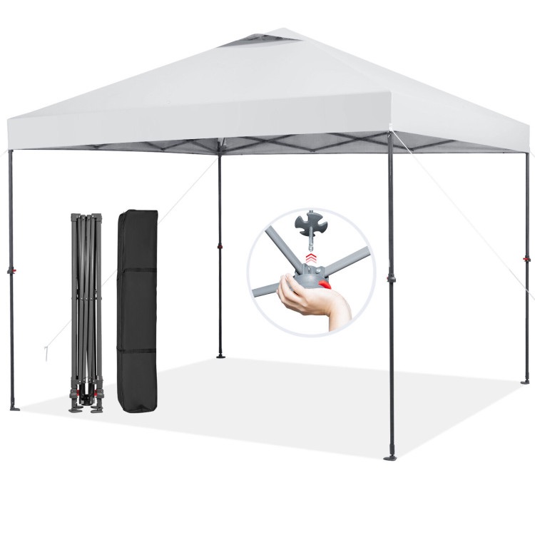 Photo 1 of 10 x 10 Feet Foldable Outdoor Instant Pop-up Canopy with Carry Bag