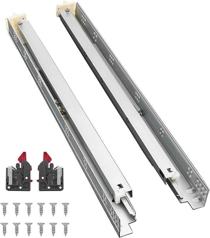 Photo 1 of **18 brackets ** 5 Pairs 21 Inch Undermount Drawer Slides, Concealed Drawer Runners Bottom Mount Full Extension Soft Close Drawer Rails with Rear Mounting Brackets Locking Devices