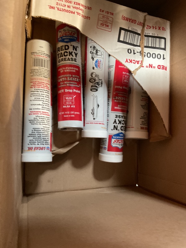 Photo 1 of  5 Lucas Oil 10005 Red N Tacky Grease - 14 Ounce Cartridge