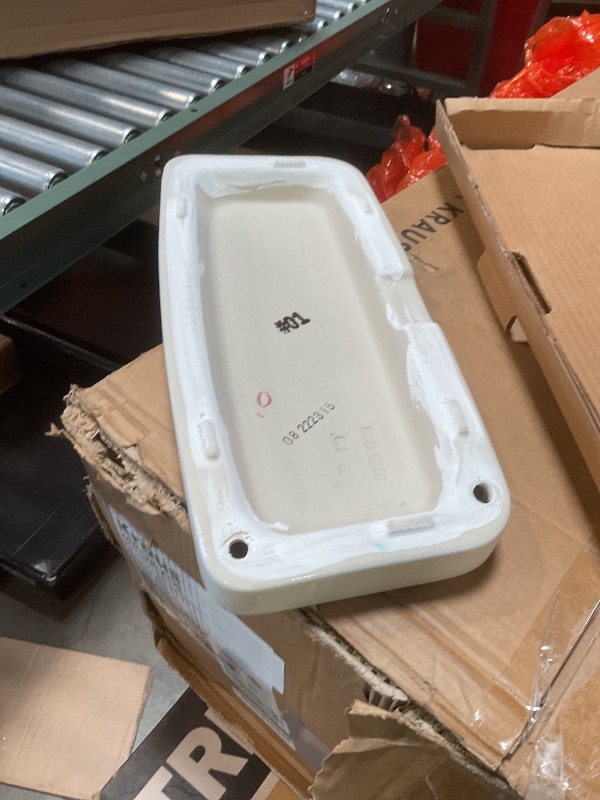 Photo 1 of **ONLY THE TANK AND LID**TOTO Drake Two-Piece Elongated 1.6 GPF Universal Height TORNADO FLUSH Toilet with CEFIONTECT, Cotton White - CST776CSFG#01