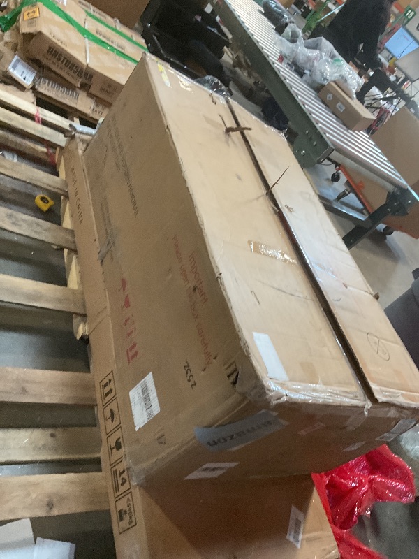 Photo 1 of **ONLY BOXES 2 of 2**Ball & Cast 84" Sectional Sleeper Sofa with Storage Chaise,L Shaped Pull Out Couch Bed with Wooden Armrests and 3 Removable Back Cushion for Living Room,Apartment,Office,Dark Grey