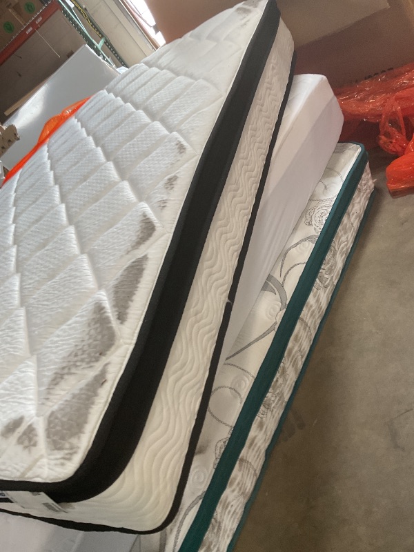 Photo 1 of **DIRTY FROM TRANSPORT**MOLBIUS King Size Mattress | 12 Inch Hybrid Mattress | Medium Firm Memory Foam and Individual Pocket Springs | Fiberglass Free Bed Matress | Breathable | CertiPUR-US