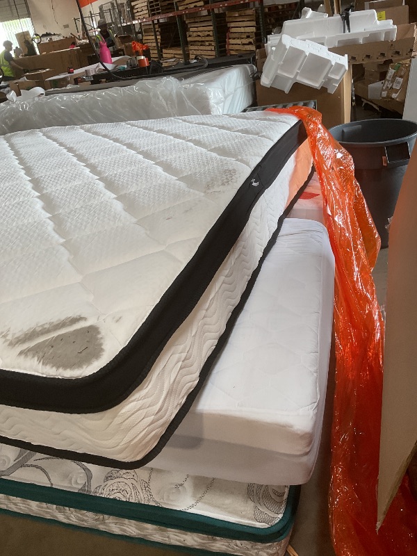 Photo 1 of **DIRTY FROM TRANSPORT**MOLBIUS King Size Mattress | 12 Inch Hybrid Mattress | Medium Firm Memory Foam and Individual Pocket Springs | Fiberglass Free Bed Matress | Breathable | CertiPUR-US