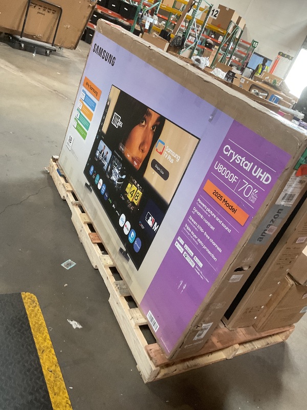 Photo 1 of **MISSING REMOTE, CORD , AND STANDS**SAMSUNG 70-Inch Class Crystal UHD U8000F 4K Smart TV (2025 Model) Endless Free Content, Crystal Processor 4K, MetalStream Design, Knox Security, Alexa Built-in