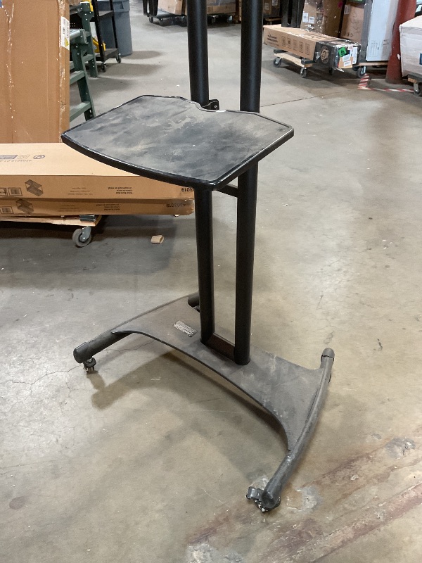 Photo 1 of  ** MISSING HARDWARE LIKE 2 BOLTS**LUXOR FP2500 Adjustable-Height LCD/LED TV Stand + Mount, 40" to 60" Screen Size TVs, Stand 32.75"W x 28.75"D x 46.5" to 62.5"H, Four 2" Nylon Casters, All with Locking Brakes