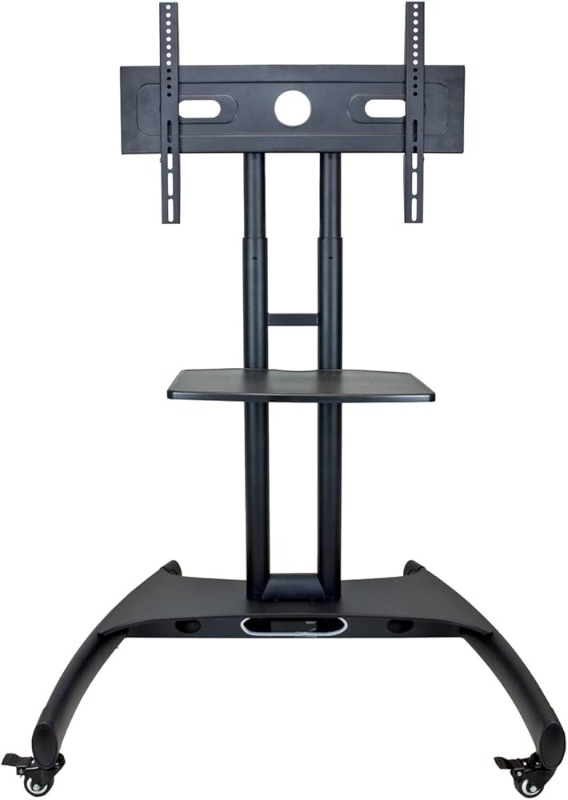Photo 1 of  ** MISSING HARDWARE LIKE 2 BOLTS**LUXOR FP2500 Adjustable-Height LCD/LED TV Stand + Mount, 40" to 60" Screen Size TVs, Stand 32.75"W x 28.75"D x 46.5" to 62.5"H, Four 2" Nylon Casters, All with Locking Brakes