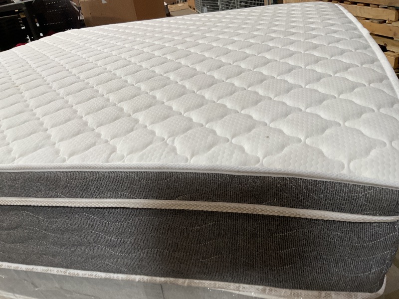 Photo 1 of **DIRTY FROM TRANSPORT**Set the stage for a good night’s sleep with this medium plush hybrid mattress with edge support. It is crafted using a six-layer combination of pocket coils and gel memory foam and features a medium firmness with low motion transfe