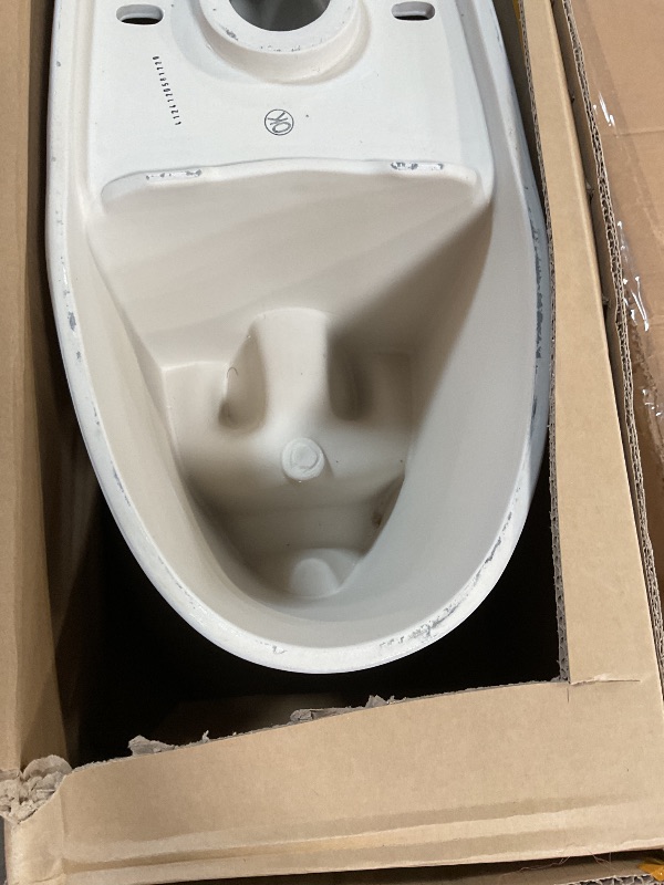 Photo 1 of **MISSING THE TANK AND LID**TOTO Drake Two-Piece Elongated 1.6 GPF Universal Height TORNADO FLUSH Toilet with CEFIONTECT, Cotton White - CST776CSFG#01