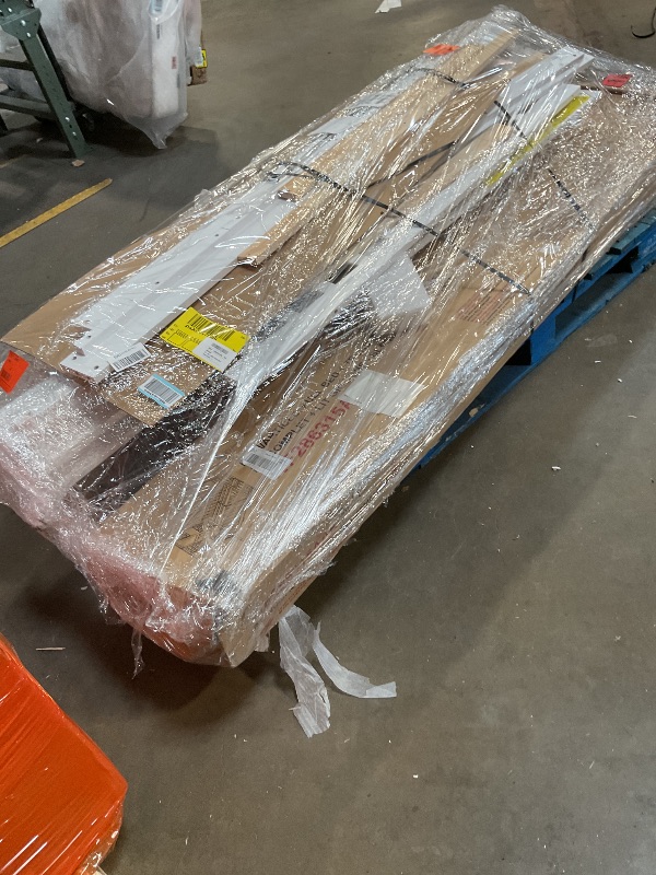 Photo 1 of **WILL NEED A TRUCK TO PICKUP**Ball & Cast Full Over Full Bunk Bed with Twin Size Trundle and Ladder,Wood Bunkbed w/Slat Support & Full-Length Guard Rail,Space Saving,Bedframe Furniture for Student Dorms,Studio,White