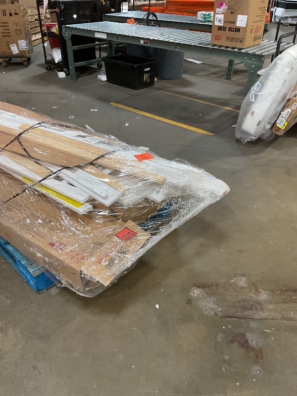 Photo 1 of **WILL NEED A TRUCK TO PICKUP**Ball & Cast Full Over Full Bunk Bed with Twin Size Trundle and Ladder,Wood Bunkbed w/Slat Support & Full-Length Guard Rail,Space Saving,Bedframe Furniture for Student Dorms,Studio,White