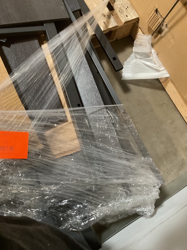 Photo 1 of Queen Loft Bed with Desk and Storage Shelves, Queen Loft Bed with Wardrobe, Hanging Rod, Guardrail and Ladder, Balck