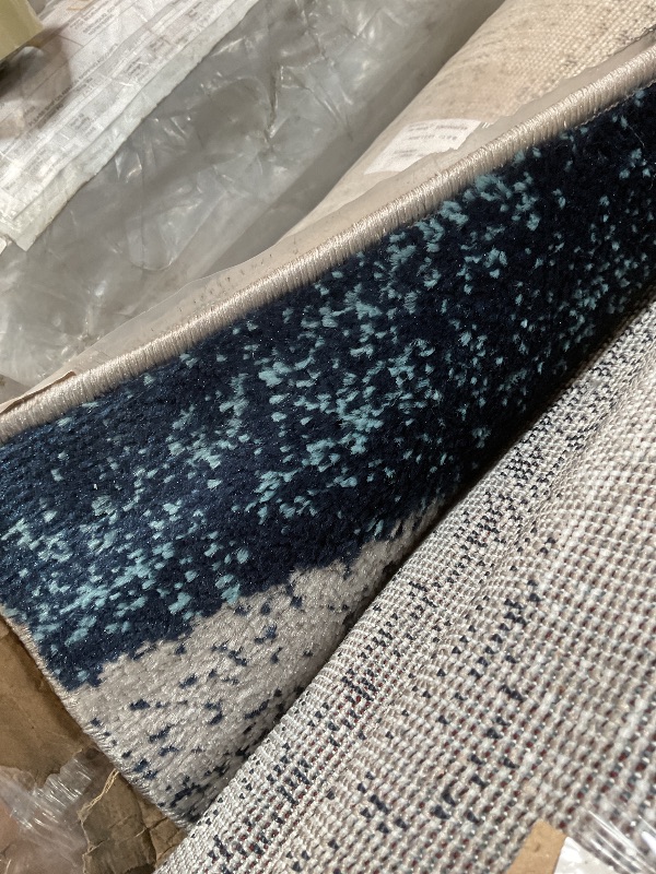 Photo 1 of **DIRTY FROM TRANSPORT **Rugshop Contemporary Abstract Circles Perfect for high Traffic Areas of Your Living Room,Bedroom,Home Office,Kitchen Area Rug 9' x 12' Blue