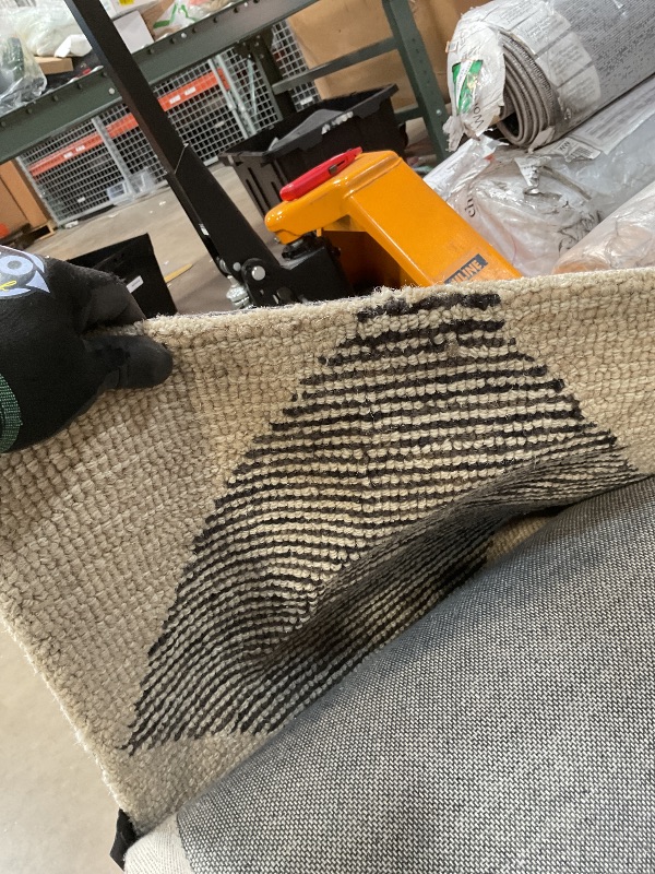 Photo 1 of **DIRTY FROM TRANSPORT **Loloi Chris Loves Julia x Francis Collection FRA-01 Beige/Charcoal 11'-6" x 15' Area Rug